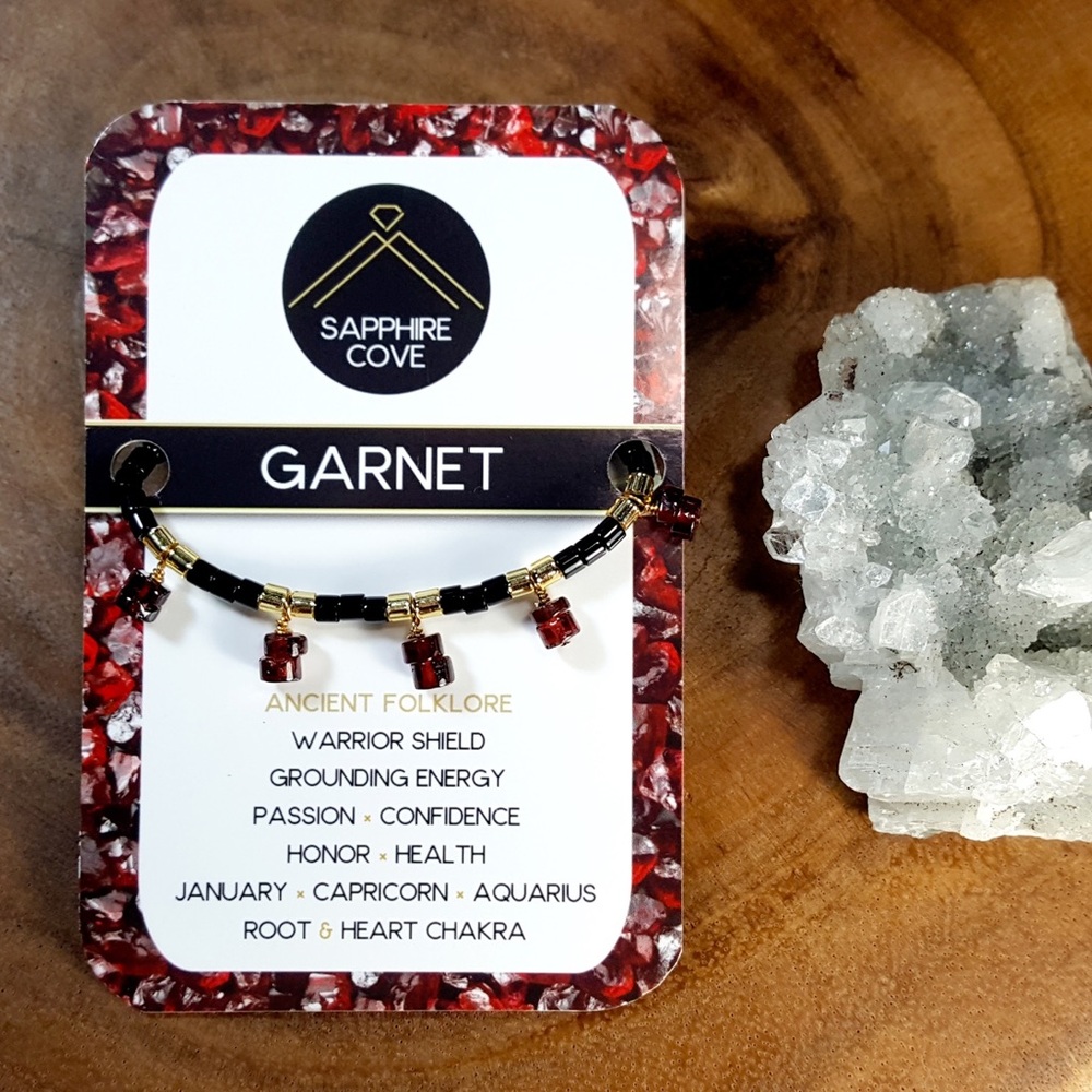 GARNET Gemstone Bracelet ◄